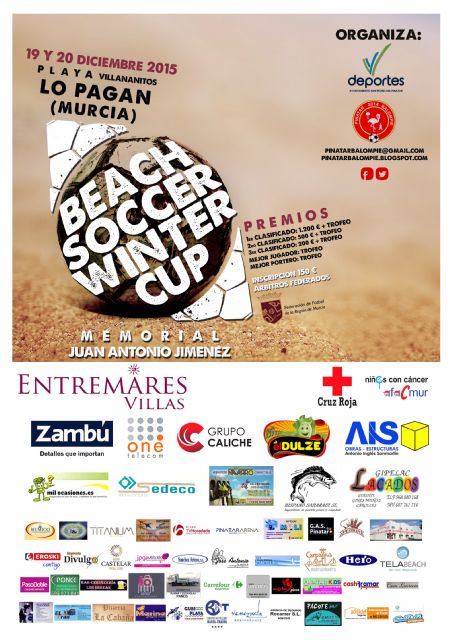 La playa de Villananitos acogerá el torneo de fútbol playa Beach Soccer Winter Cup 2015