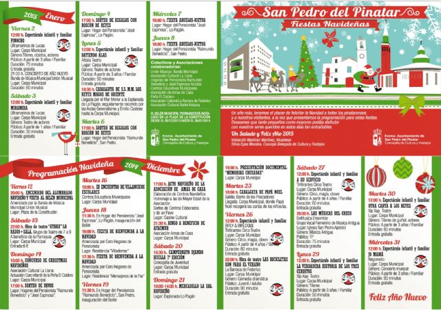 San Pedro del Pinatar propone una treintena de actividades para disfrutar en familia de la Navidad