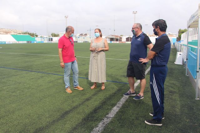 El campo de fútbol 'José Antonio Pérez' de Lo Pagán mejora sus instalaciones