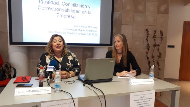 San Pedro del Pinatar acoge una ponencia sobre el principio de igualdad, corresponsabilidad y conciliación en la empresa