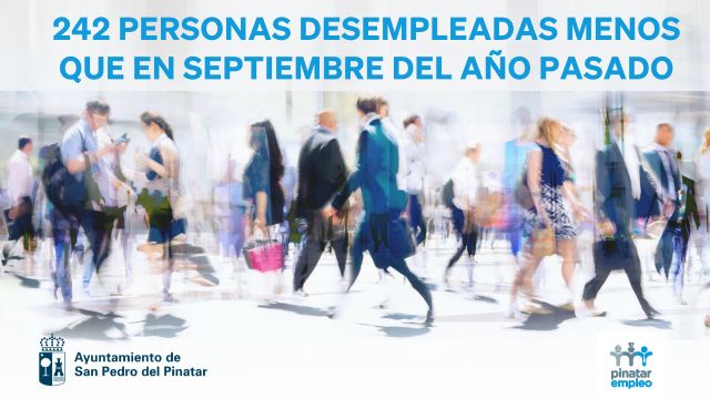 San Pedro del Pinatar registró en septiembre 242 desempleados menos que en el mismo mes de 2022