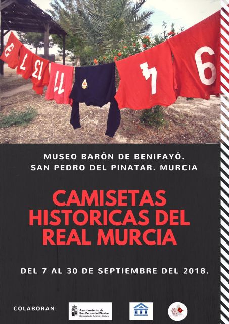 'Camisetas históricas del Real Murcia' se podrán ver en San Pedro del Pinatar