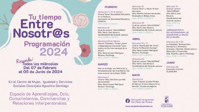 El programa “Entre nosotr@s” incluye charlas y talleres sobre salud física y emocional, sexualidad y arte