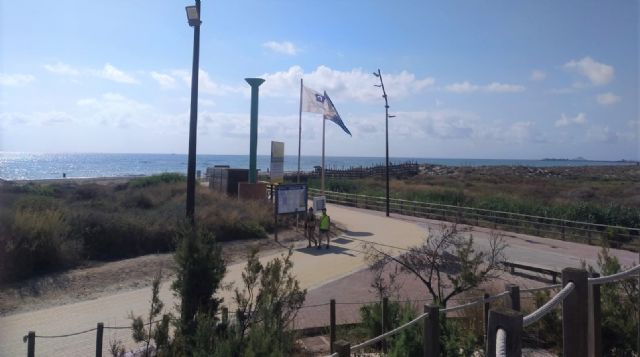 San Pedro del Pinatar consigue “Bandera azul” en tres playas, Centro de Visitantes y puerto Marina de las Salinas