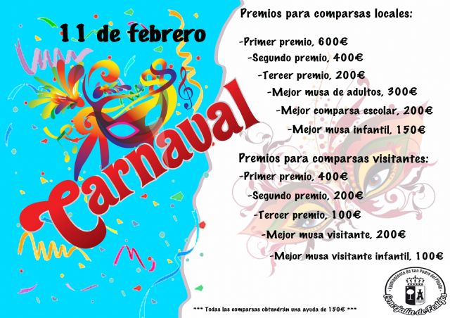 San Pedro del Pinatar abre el plazo de inscripción para el Carnaval 2018