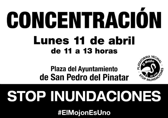 Concentración vecinos El Mojon Ayuntamiento de San Pedro del Pinatar 11 abril