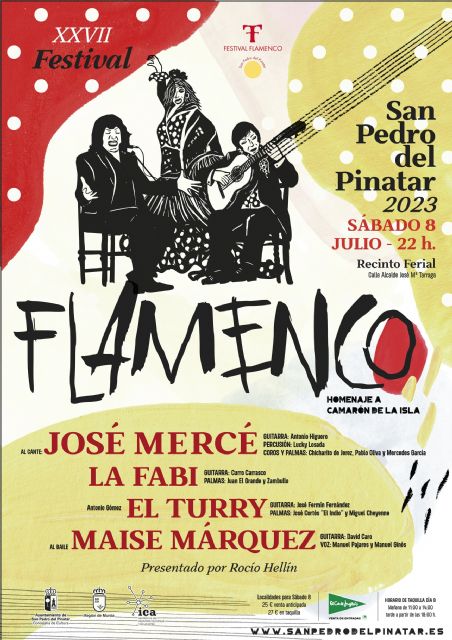 José Mercé, La Fabi, El Turry y Maisé Márquez se suben a las tablas en el XXVII Festival Flamenco de San Pedro del Pinatar