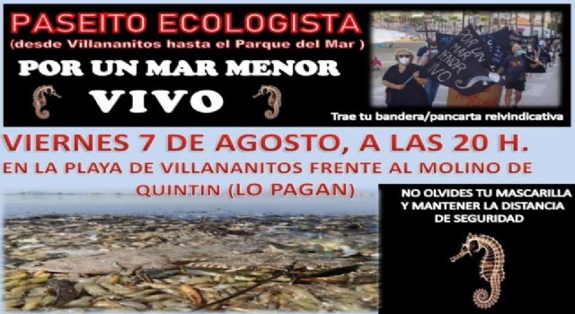 Por Un Mar Menor Vivo convoca un “paseo ecológico”