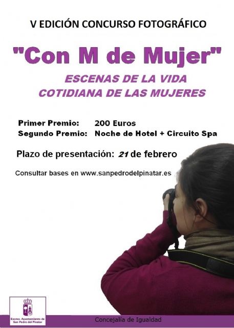 El Ayuntamiento convoca la quinta edición del concurso de fotografía 'Con M de Mujer'