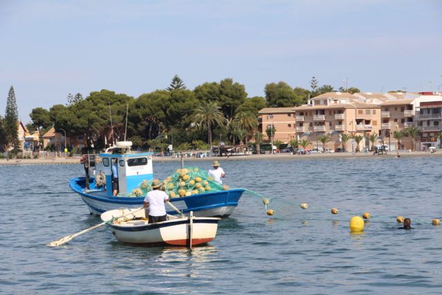 Avanza la instalación de redes antimedusas en las zonas de baño del Mar Menor