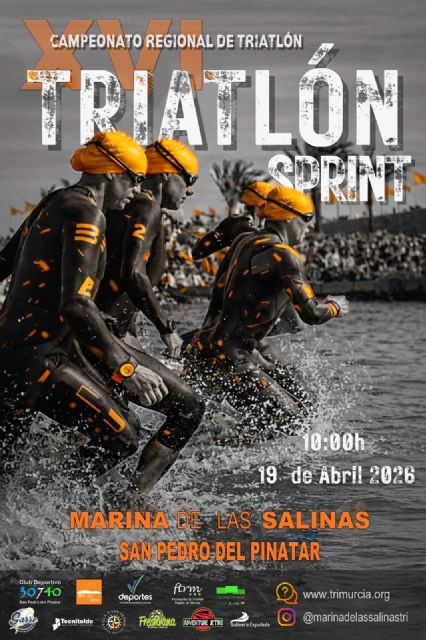 San Pedro del Pinatar acoge el XVI Triatlón Sprint Marina de las Salinas el 19 de abril