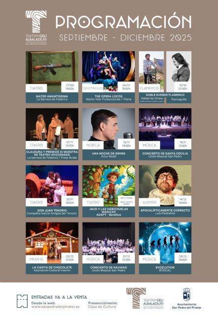 Representaciones, flamenco, humor y música, en el Teatro Geli Albaladejo