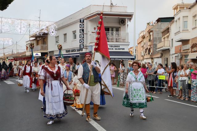 Cerca de 700 kilos de frutos y hortalizas protagonizan la tradicional Ofrenda al Patrón en las Fiestas de San Pedro del Pinatar