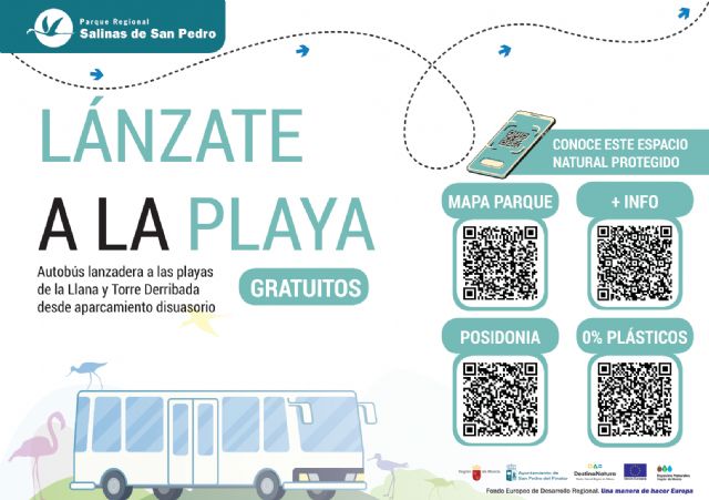 Durante el mes de agosto continúa el servicio de autobús gratuito a las playas de La Llana y Torre Derribada