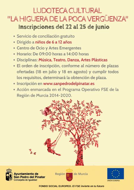 San Pedro del Pinatar ofrece una ludoteca cultural gratuita dirigido a niños de 6 a 12 años