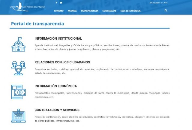 San Pedro del Pinatar revalida por tercer año consecutivo el sello InfoParticipa a la transparencia
