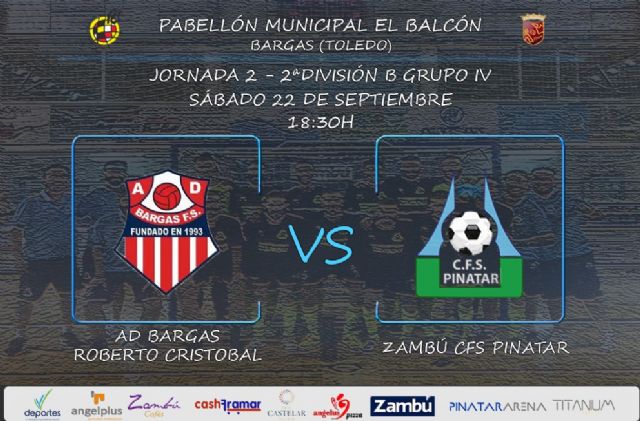 El Zambú CFS Pinatar visita Bargas en su segundo partido de liga