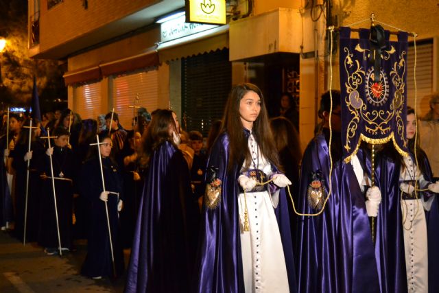 Mantillas negras en la procesión de Las Promesas de San Pedro del Pinatar